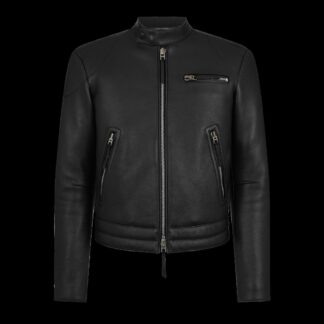 Grain Leather Zip Biker