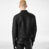 Grain Leather Zip Biker