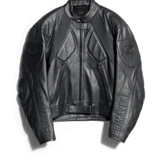 Grainy Laminated Bull Leather Jacket