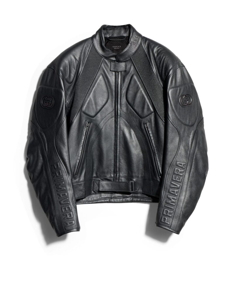 Grainy Laminated Bull Leather Jacket