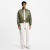 Graphic Leather Bomber