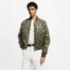 Graphic Leather Bomber
