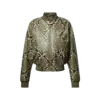Graphic Leather Bomber