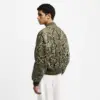Graphic Leather Bomber