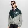 Graphic Leather Mix Tracktop