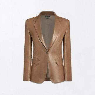 Guanteria Leather Single Breasted Jacket