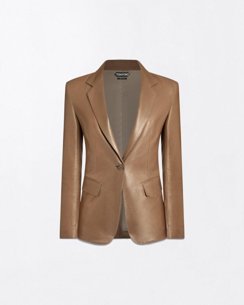 Guanteria Leather Single Breasted Jacket