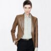 Guanteria Leather Single Breasted Jacket