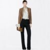 Guanteria Leather Single Breasted Jacket