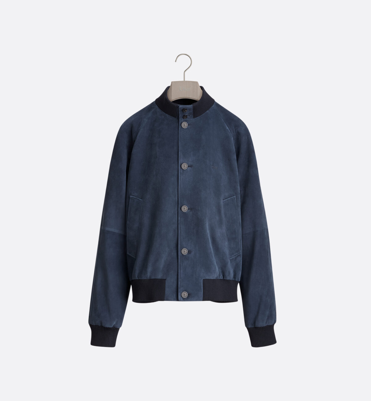 Harrington Jacket Navy Blue Lambskin