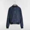 Harrington Jacket Navy Blue Lambskin