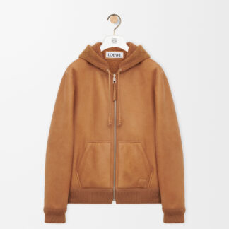 Hooded Jacket In Shearling