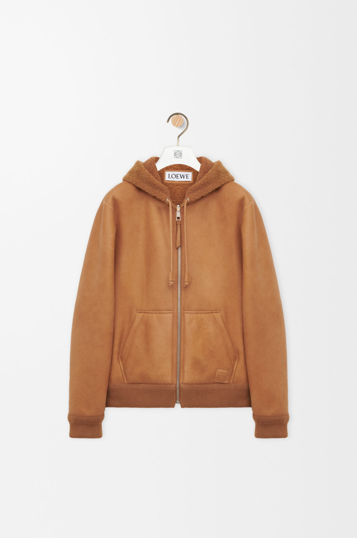 Hooded Jacket In Shearling