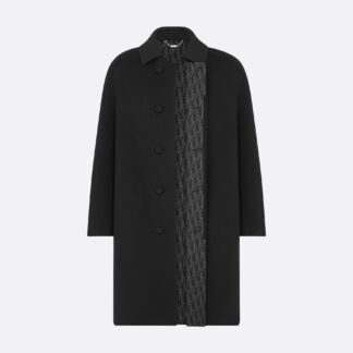 Icons Coat Black Double-Sided Virgin Wool and Cashmere