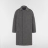 Icons Coat Gray Double-Sided Virgin Wool and Cashmere