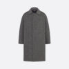 Icons Coat Gray Double-Sided Virgin Wool and Cashmere