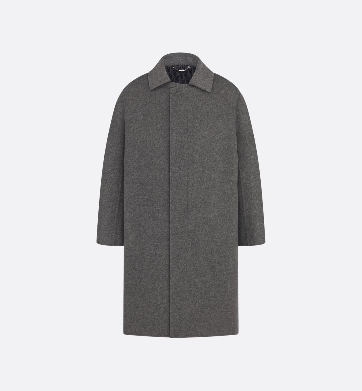 Icons Coat Gray Double-Sided Virgin Wool and Cashmere
