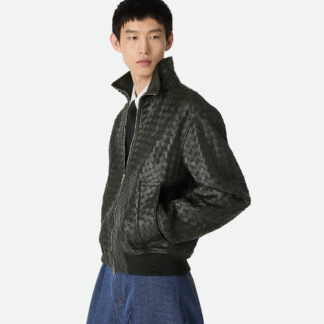 Intrecciato Leather Blouson