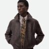 Intrecciato Leather Blouson