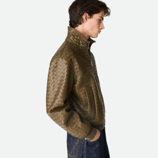 Intrecciato Leather Blouson