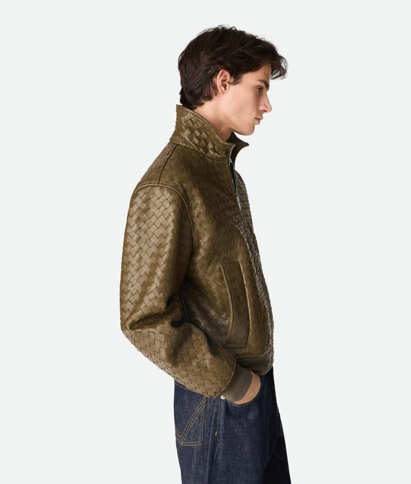 Intrecciato Leather Blouson
