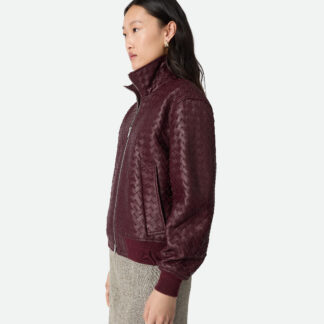 Intrecciato Leather Blouson
