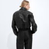 Intrecciato Leather Blouson Double Black