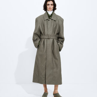 Intrecciato Leather Coat