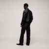 Leather Biker Jacket With Web Detail
