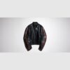 Leather Biker Jacket With Web Detail