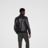 Leather Bomber Jacket With Web