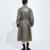 Leather Coat Desert Taupe