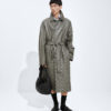 Leather Coat Desert Taupe