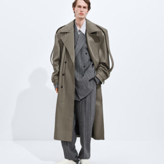 Leather Coat Steel