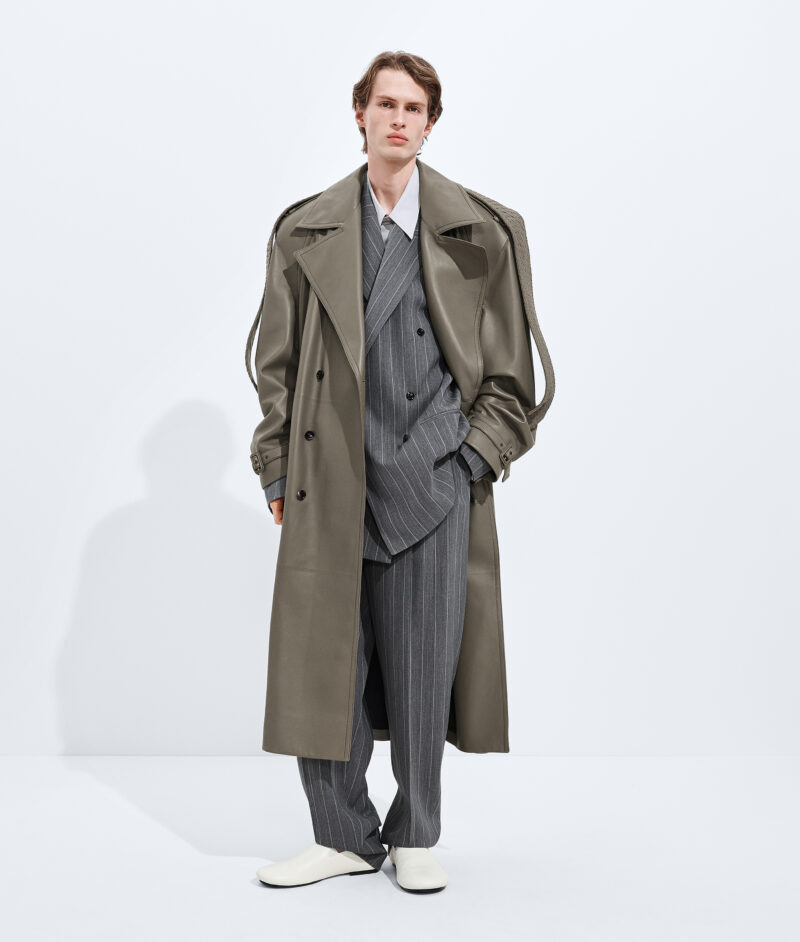 Leather Coat Steel