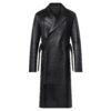 Leather Double Breasted Coat