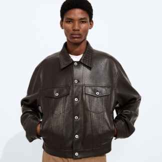 Leather Jacket Dark Carrubo