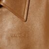 Leather jacket with Gucci logo in brown
