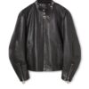 Leather Jacket With Horsebit