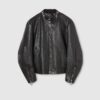 Leather Jacket With Horsebit