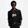 Leather Mix Blouson