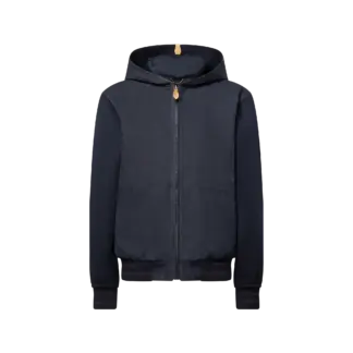 Leather Mix Hooded Blouson