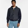 Leather Mix Hooded Blouson
