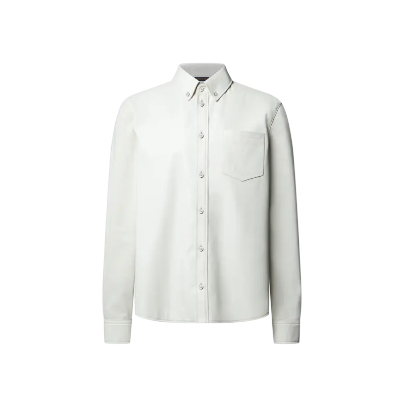 Leather Mix Overshirt