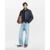 Leather Mix Track Top