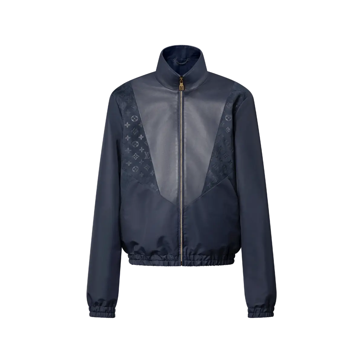 Leather Mix Track Top