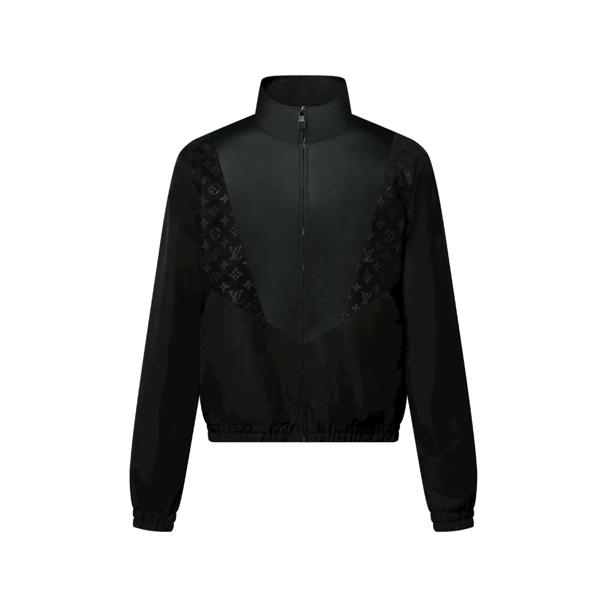 Leather Mix Track Top