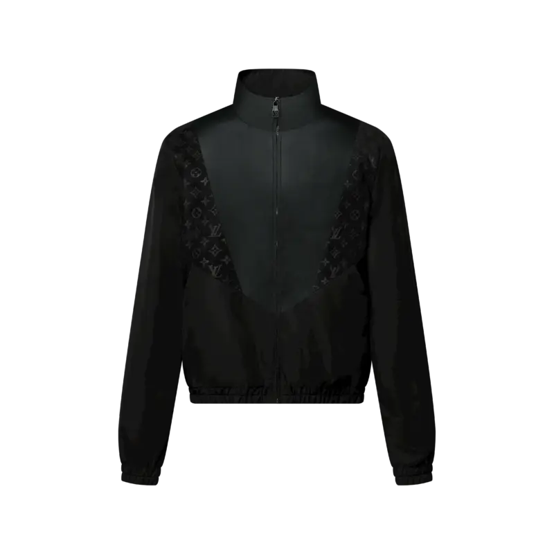 Leather Mix Track Top