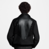 Leather Mix Track Top
