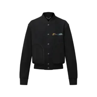Leather Mix Varsity Blouson